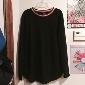 NWT Rainbow Collar Long Sleeve